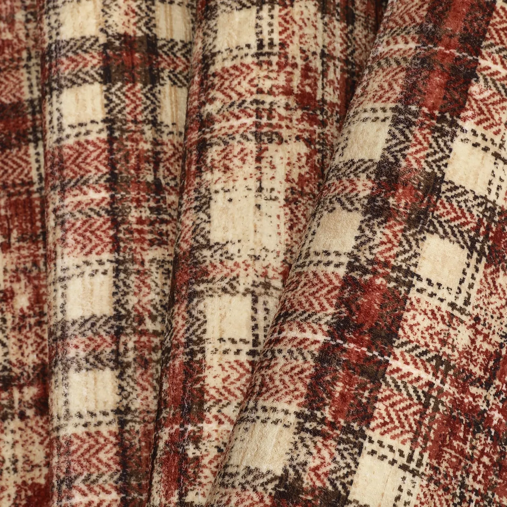 GARVEE Modern Rug 5x7 Area Rugs Washable Rugs for Living Room Plaid Area Rugs Farmhouse Rug Low Pile Bedroom Rug Ultra Soft Carpet Tartan Non Slip Throw Rugs for Office Classroom Dining Room Red