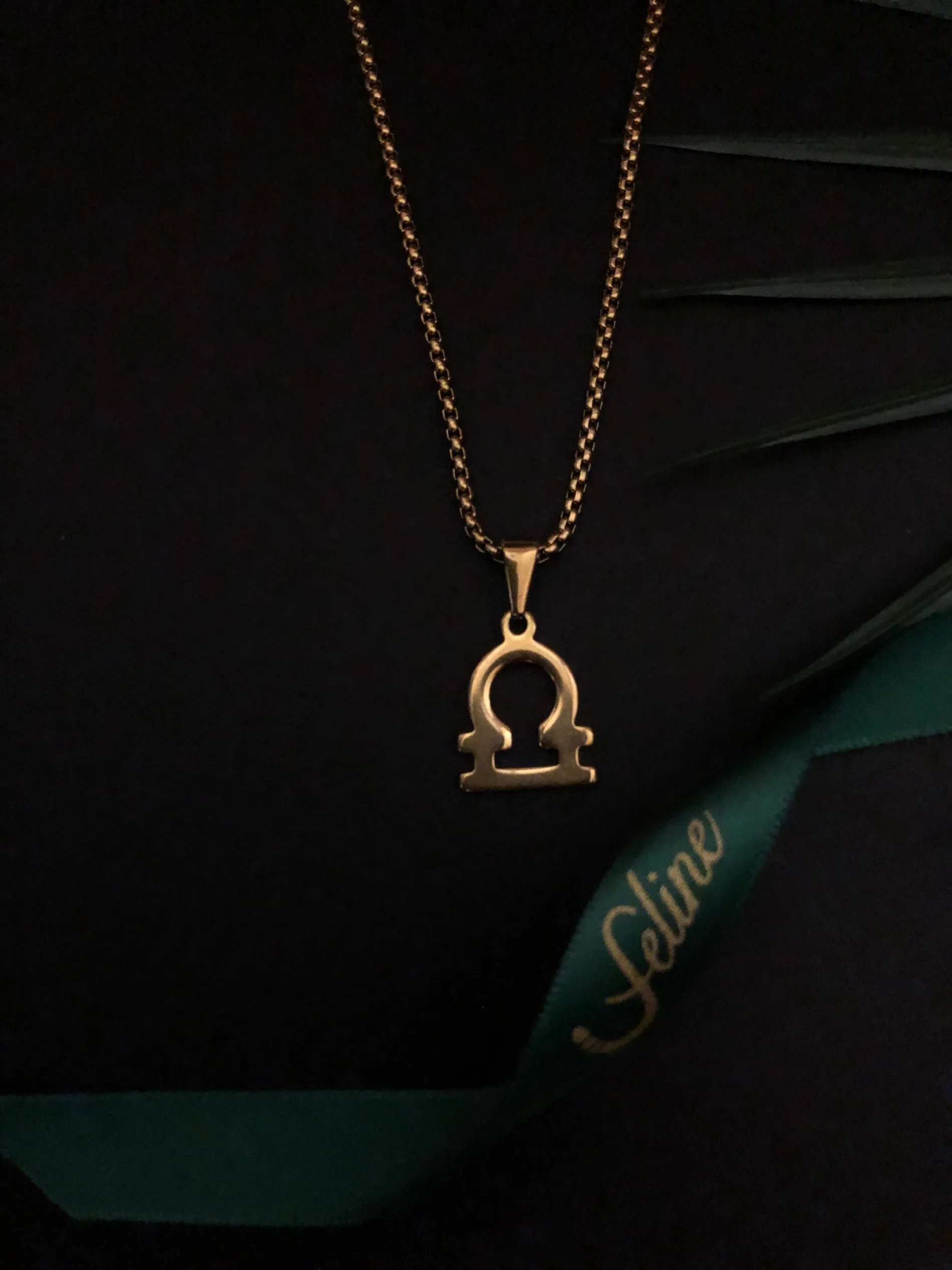 Libra Flat Horoscope Necklace