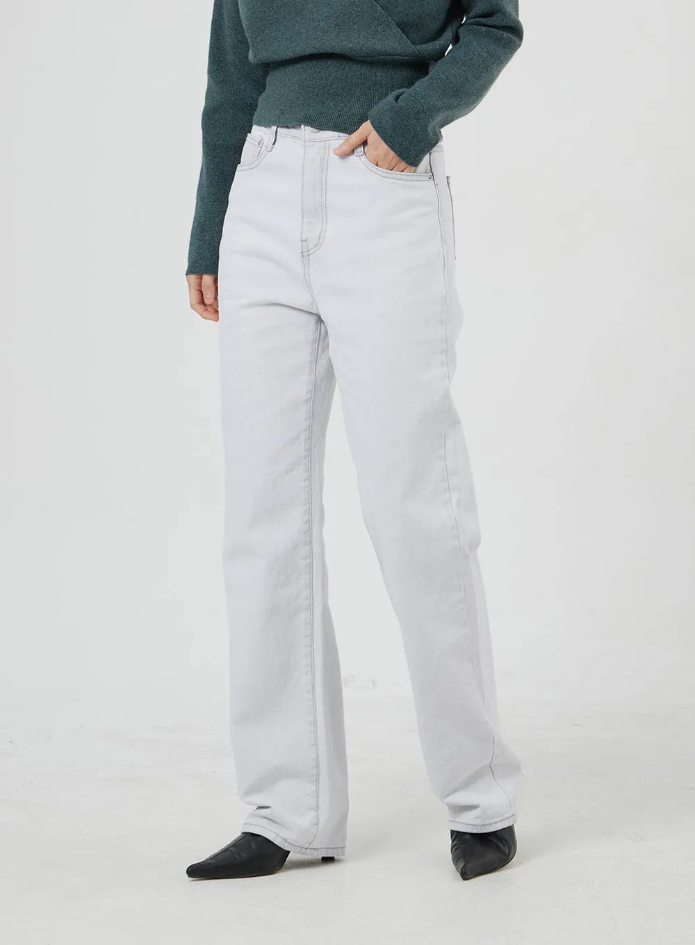 Light Grey Jeans OM306