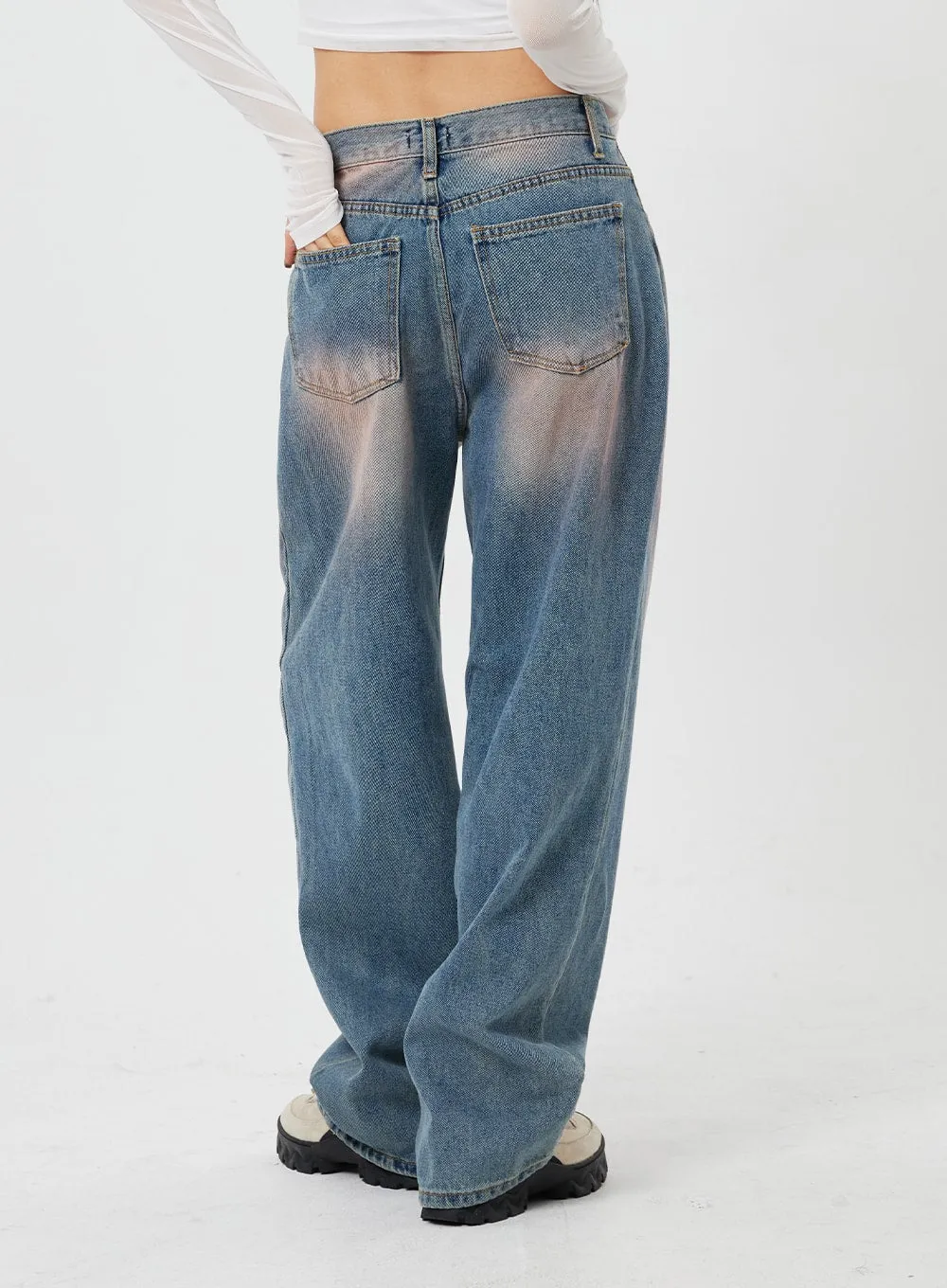 Light Wash Baggy Jeans CF316