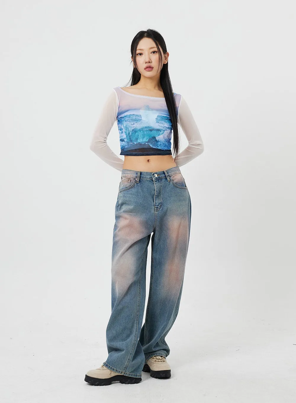 Light Wash Baggy Jeans CF316