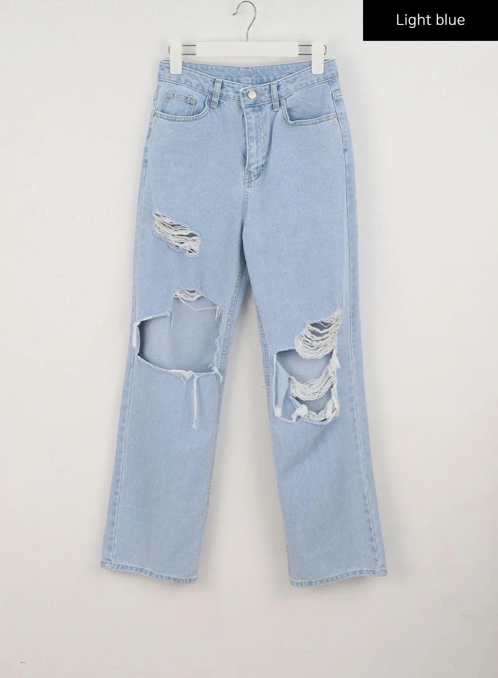 Light Wash Ripped Jeans BY325