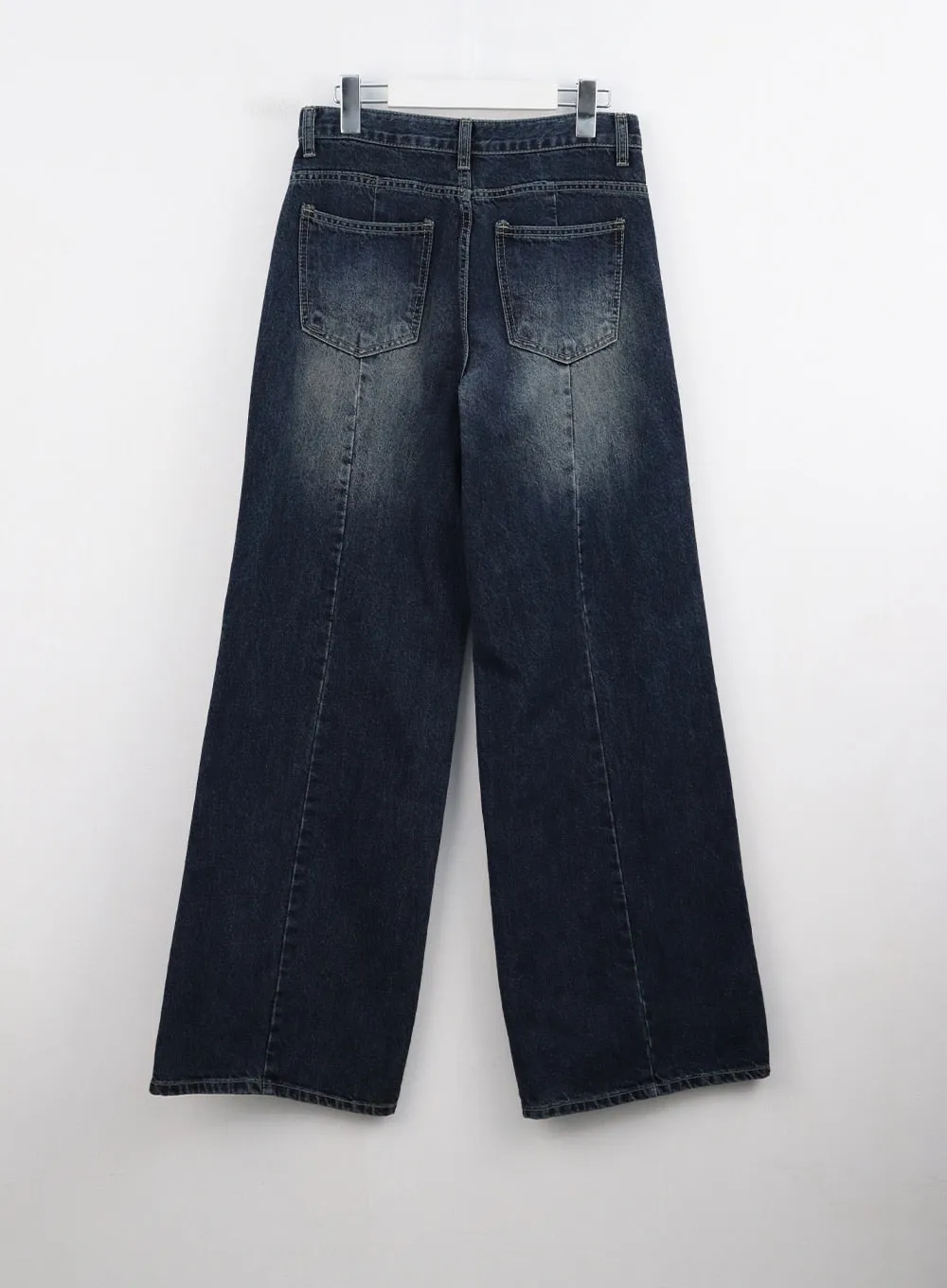 Low Rise Washed Wide Jeans CG315