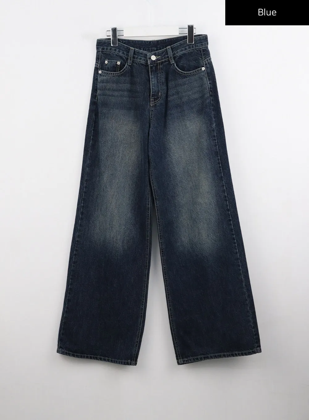 Low Rise Washed Wide Jeans CG315