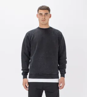 Lowgo Raglan Crew Sweat Black Salt