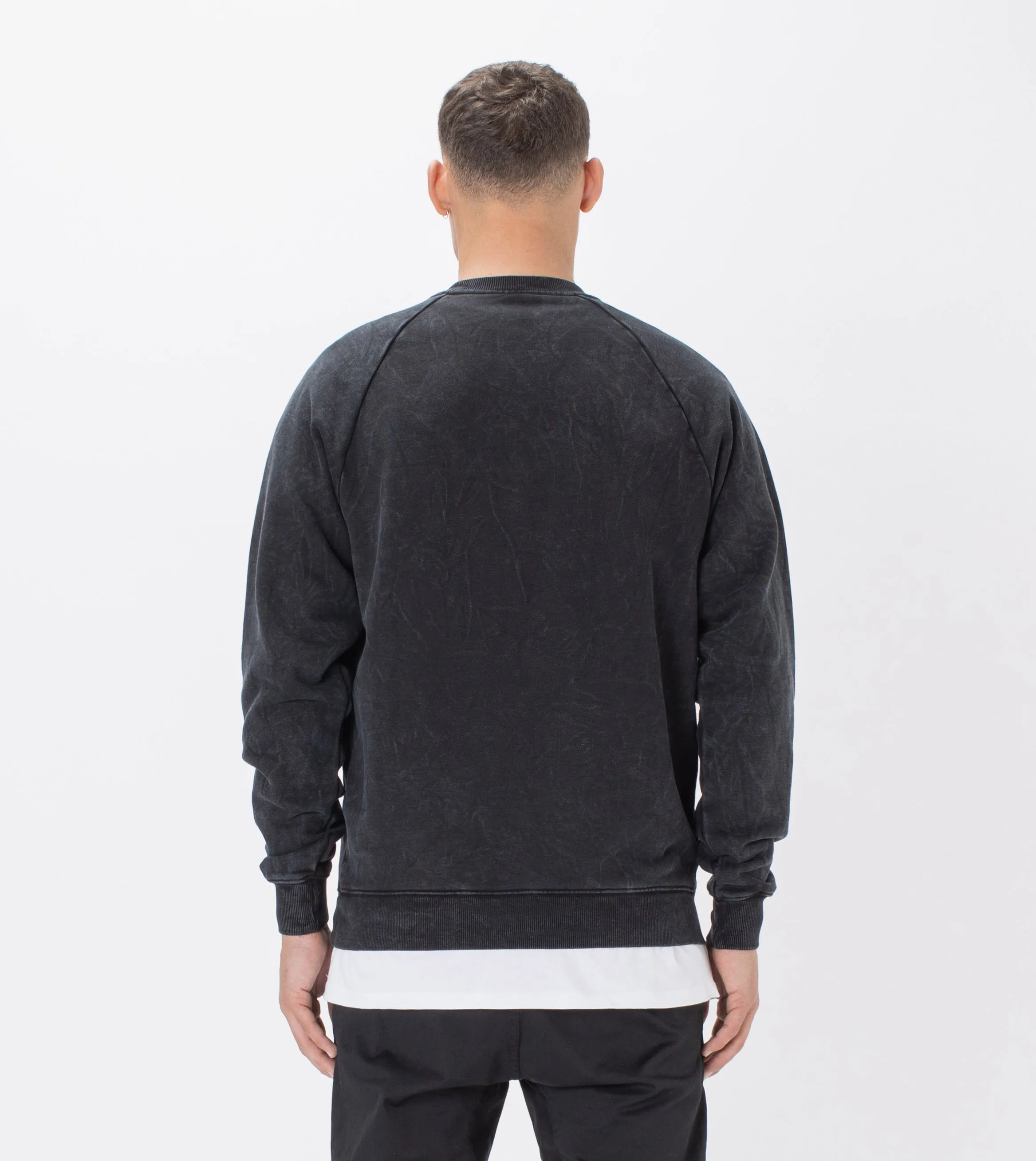 Lowgo Raglan Crew Sweat Black Salt