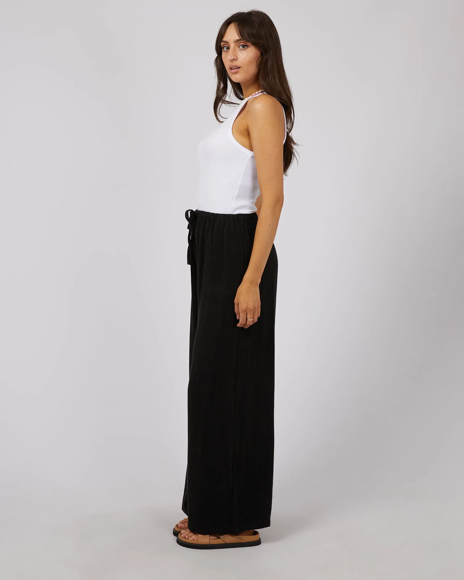 Luxe Linen Pant Black