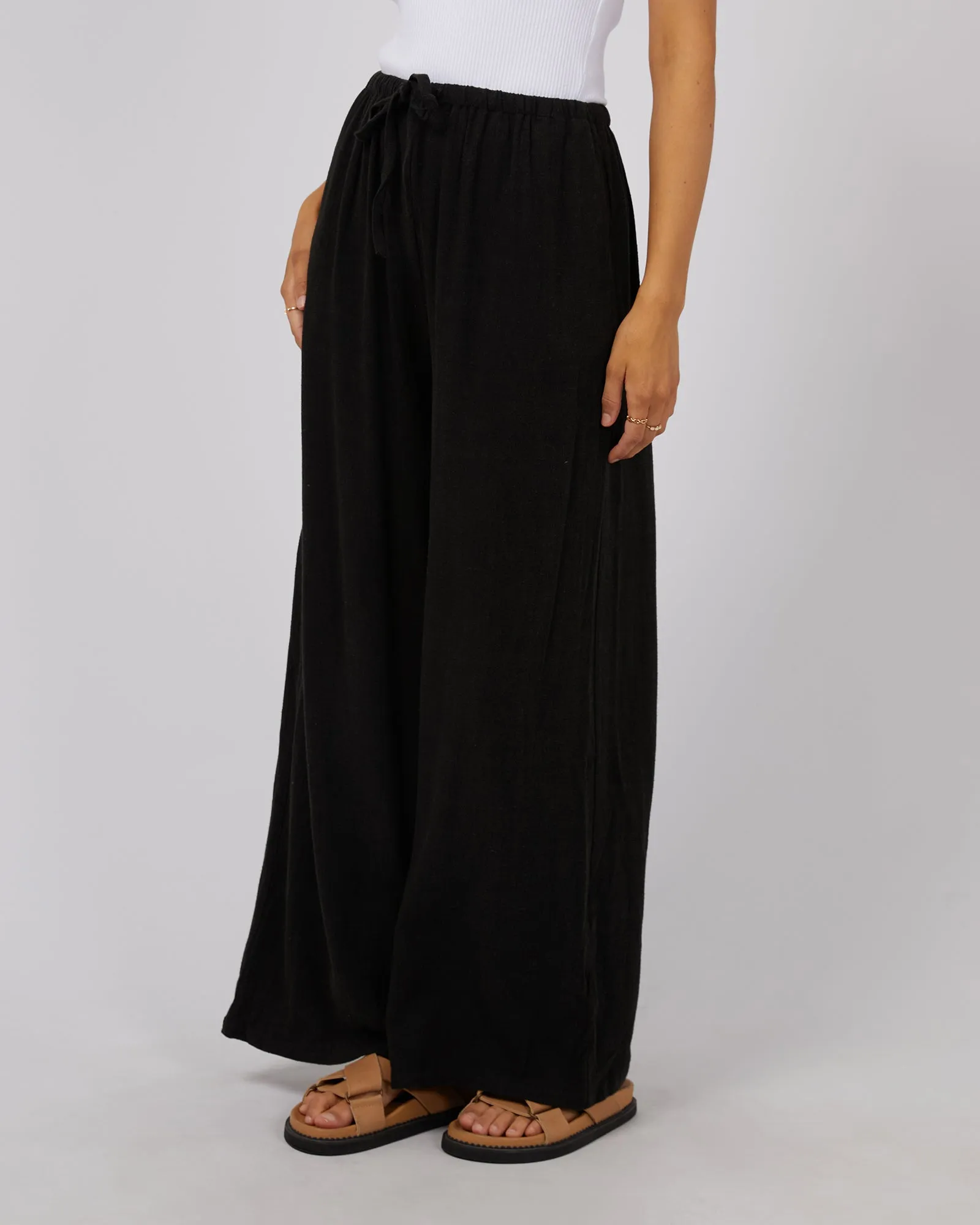 Luxe Linen Pant Black