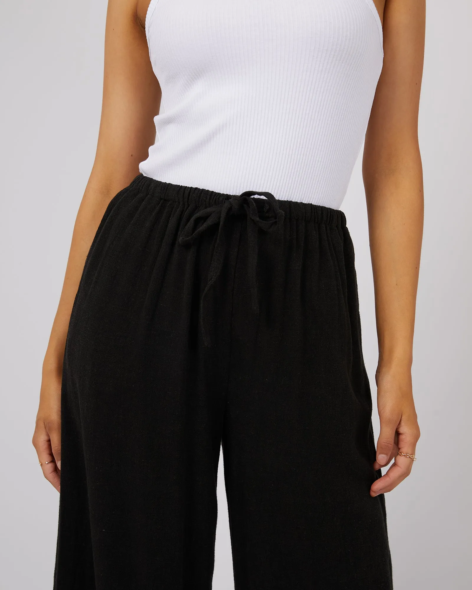 Luxe Linen Pant Black