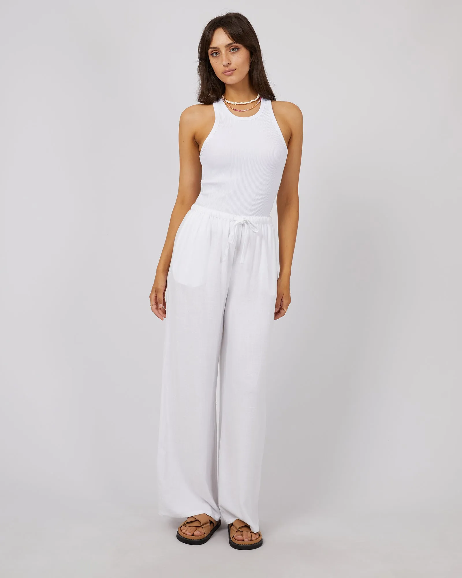 Luxe Linen Pant Vintage White