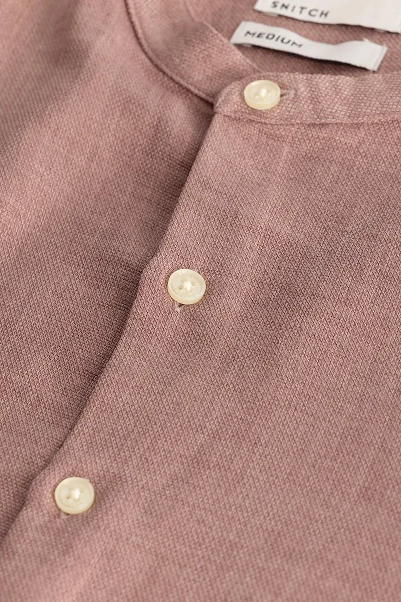 Mauve Plain Mandarin Shirt