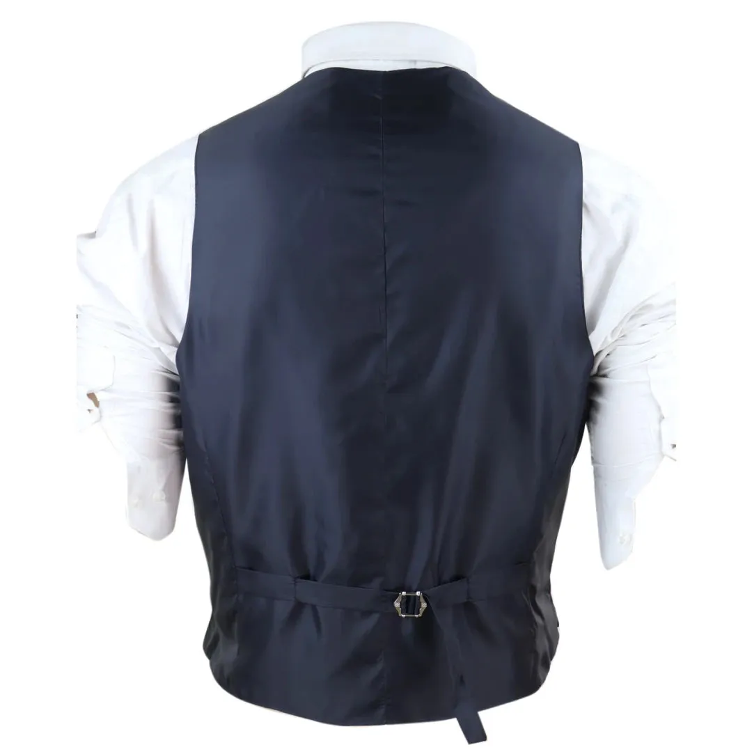 Men's Double Breasted Waistcoat 1920s Blinders Pocket Chain