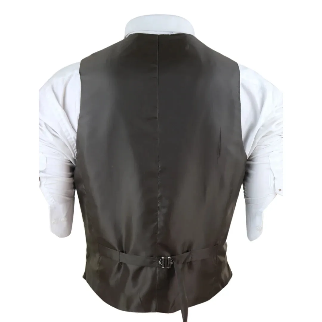 Men's Double Breasted Waistcoat 1920s Blinders Pocket Chain