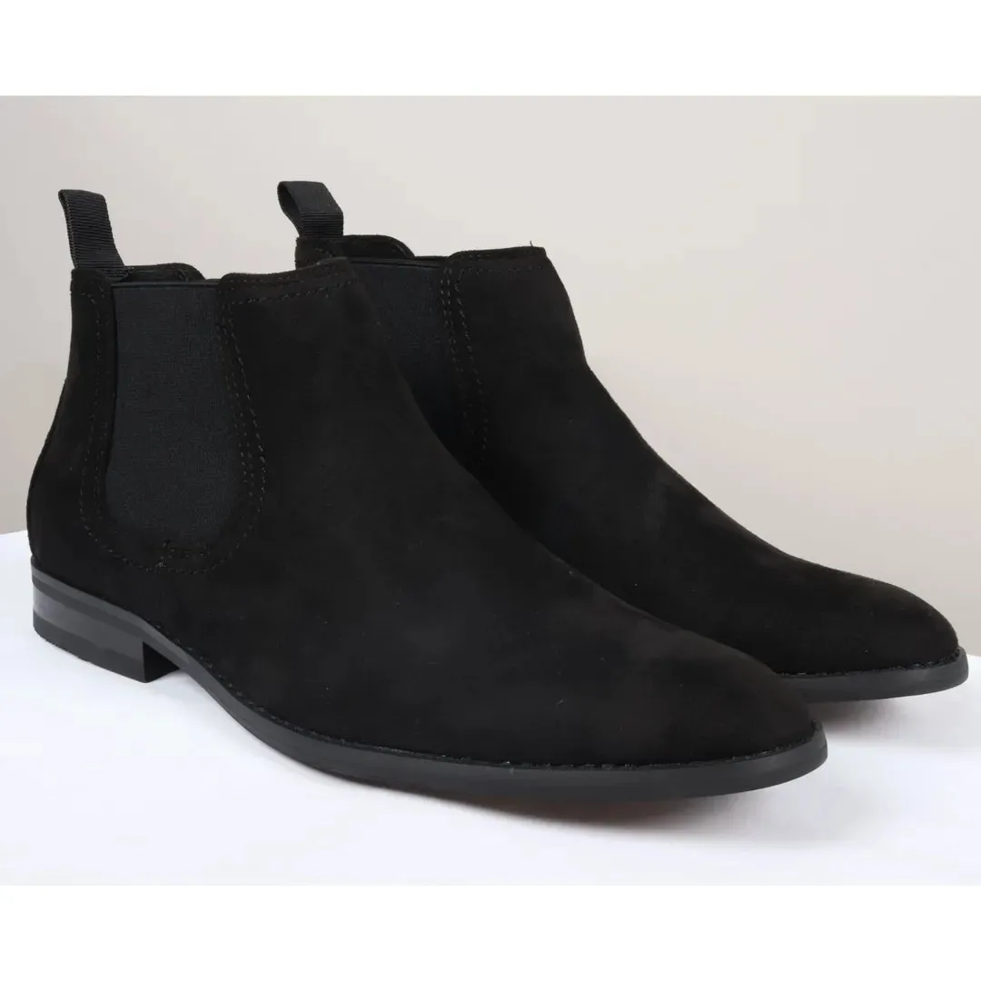 Men's Slip On Suede Leather Lined Chelsea Boots