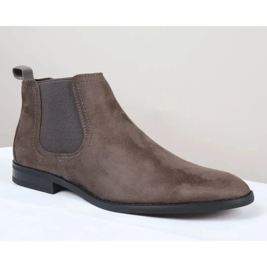 Men's Slip On Suede Leather Lined Chelsea Boots