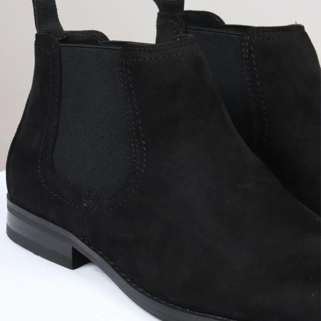 Men's Slip On Suede Leather Lined Chelsea Boots