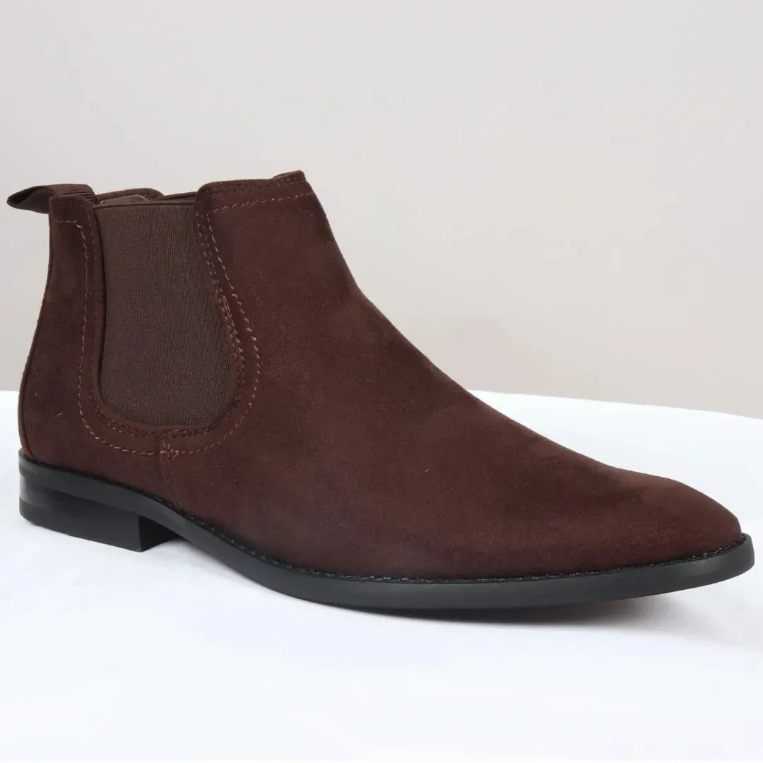 Men's Slip On Suede Leather Lined Chelsea Boots