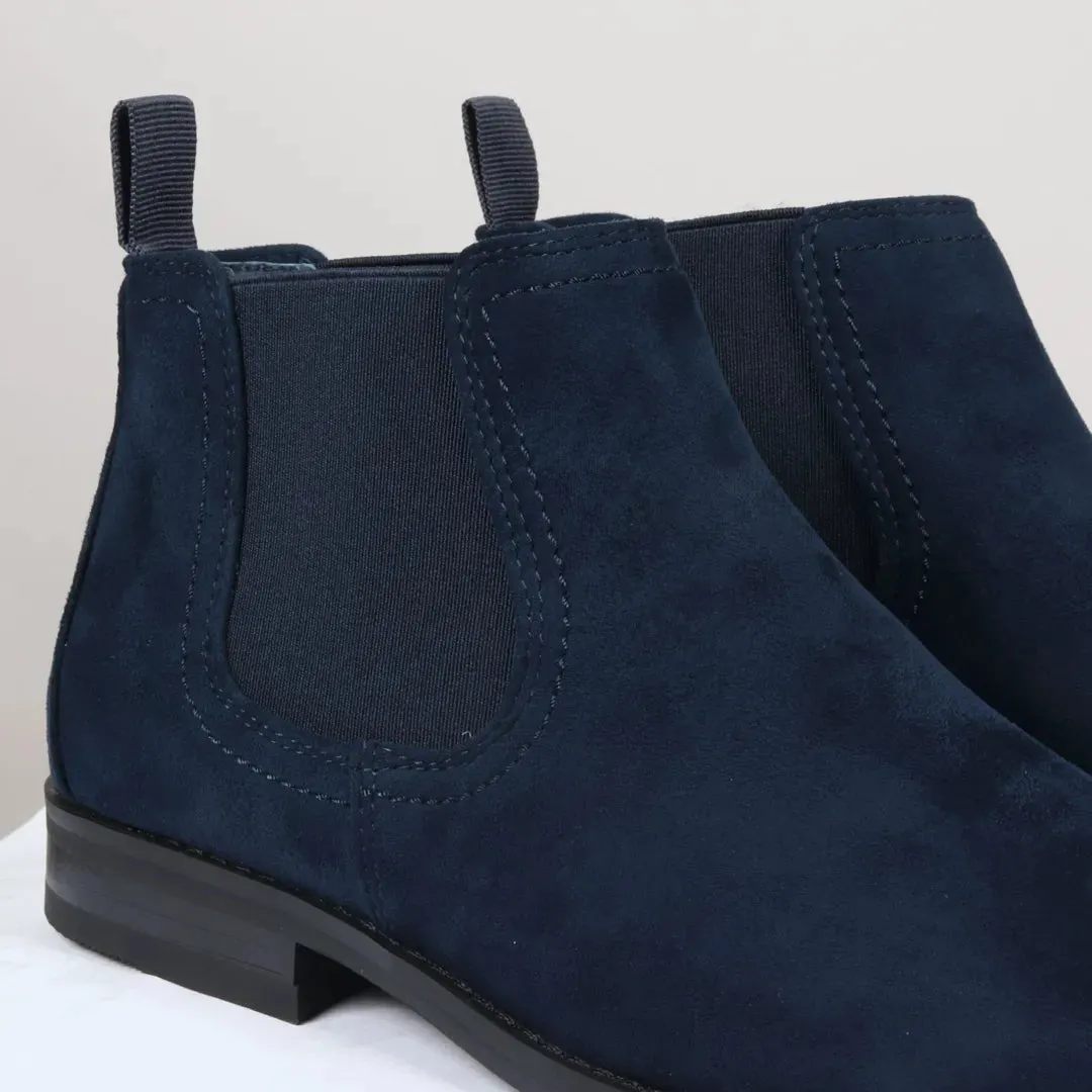 Men's Slip On Suede Leather Lined Chelsea Boots