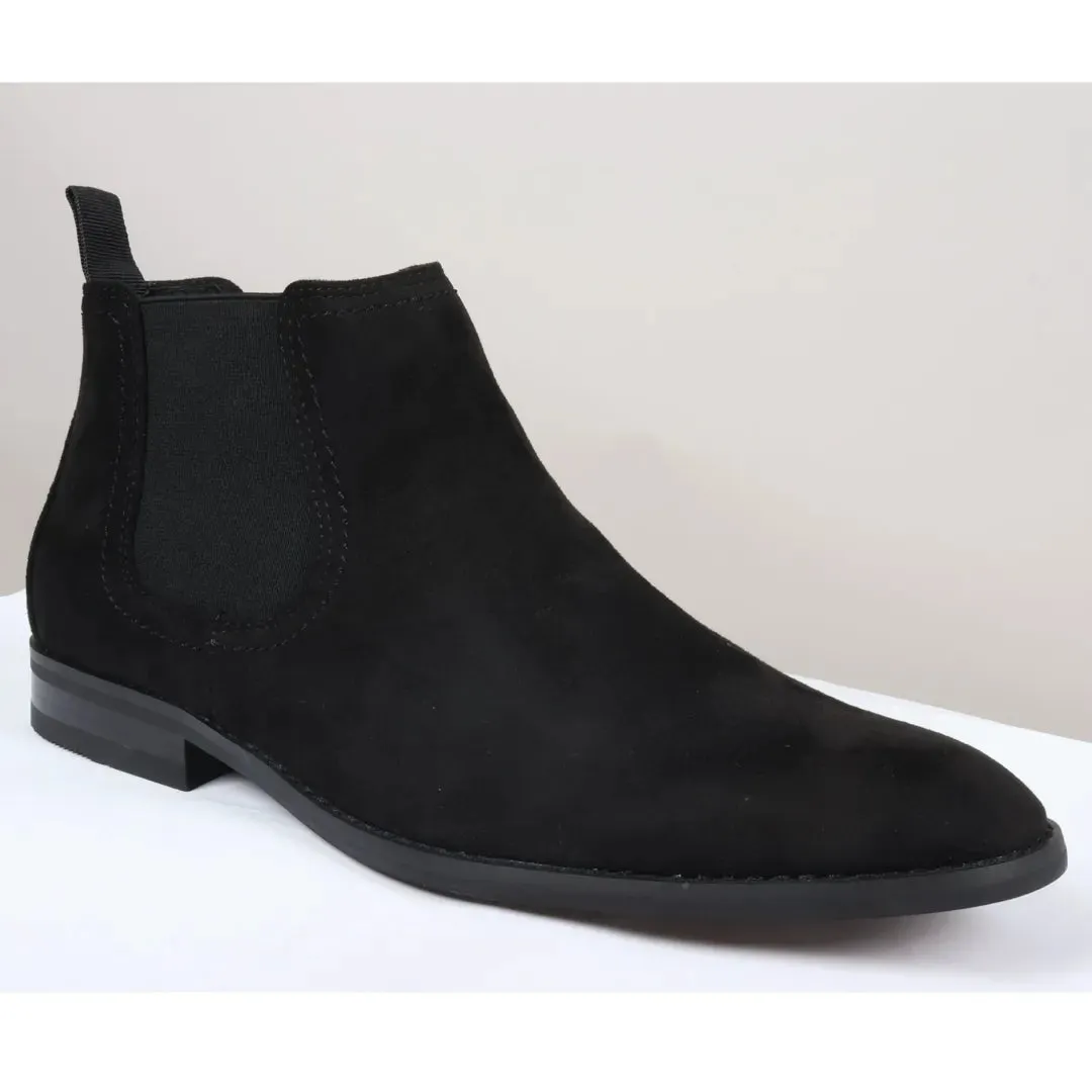 Men's Slip On Suede Leather Lined Chelsea Boots