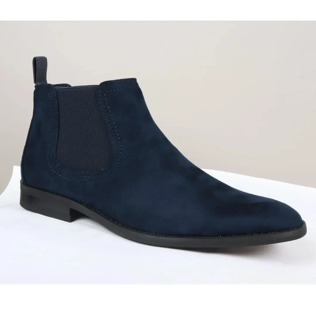 Men's Slip On Suede Leather Lined Chelsea Boots