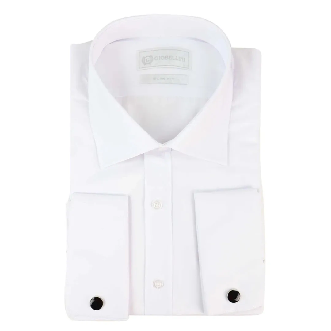 Men's White Classic Collar Button Shirt Slim Regular Fit