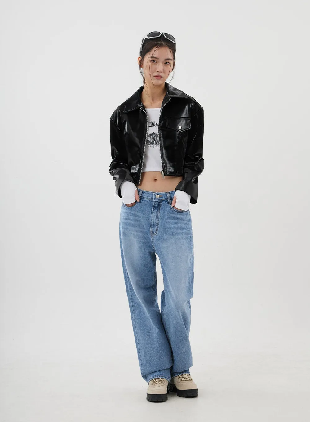 Mid-Rise Wide Leg Jeans CJ310