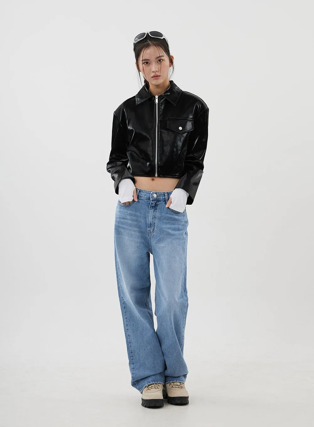 Mid-Rise Wide Leg Jeans CJ310