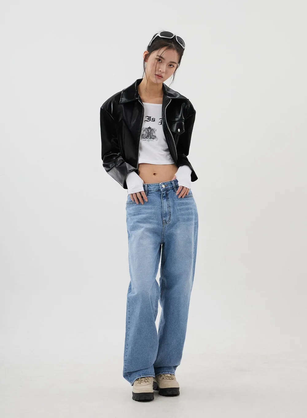 Mid-Rise Wide Leg Jeans CJ310