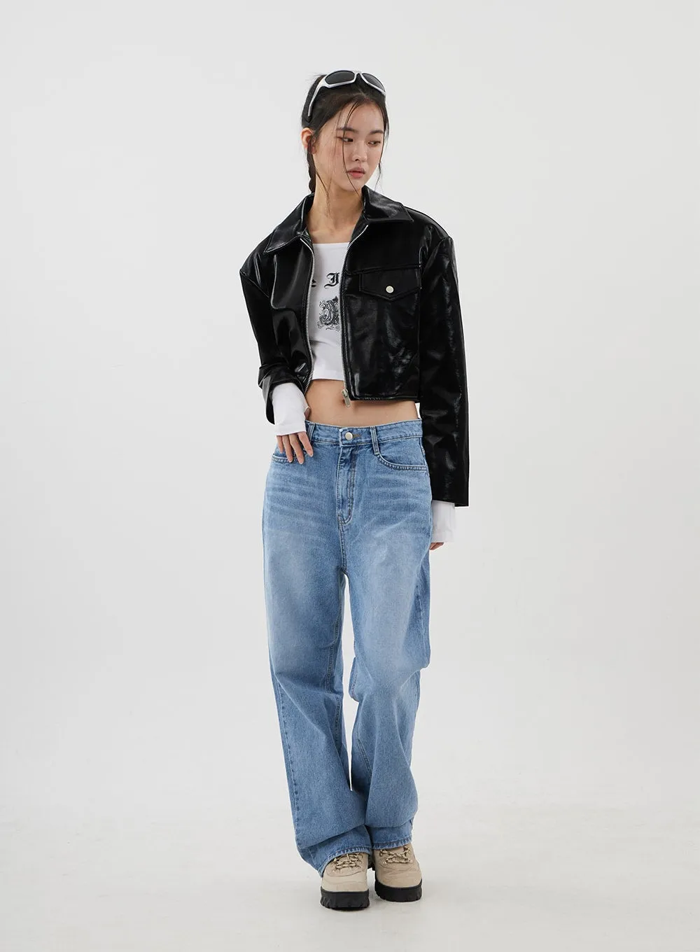 Mid-Rise Wide Leg Jeans CJ310