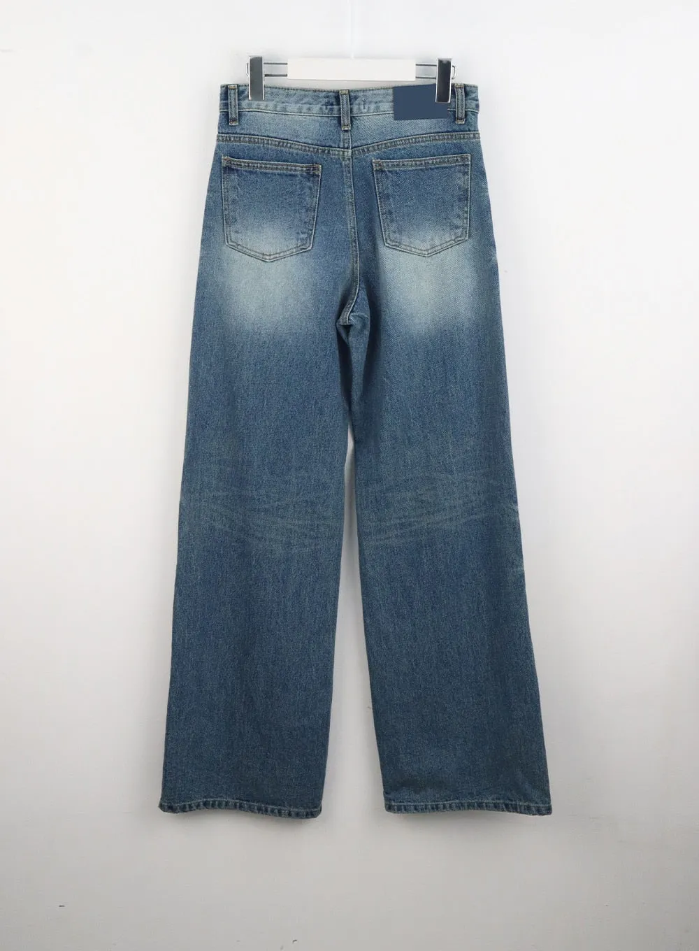 Mid-Wash Baggy Jeans CL312