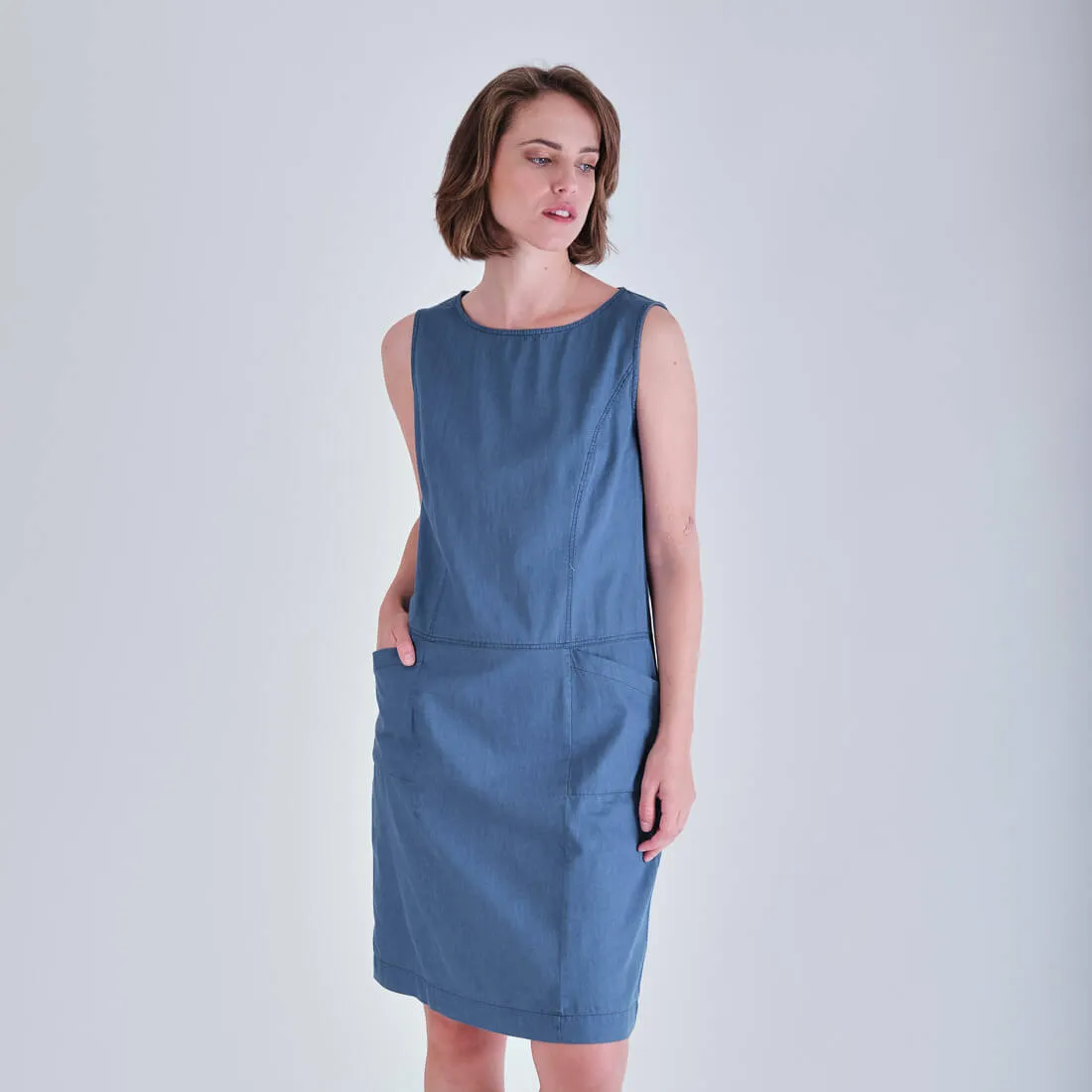 Nina Denim Pinafore Dress