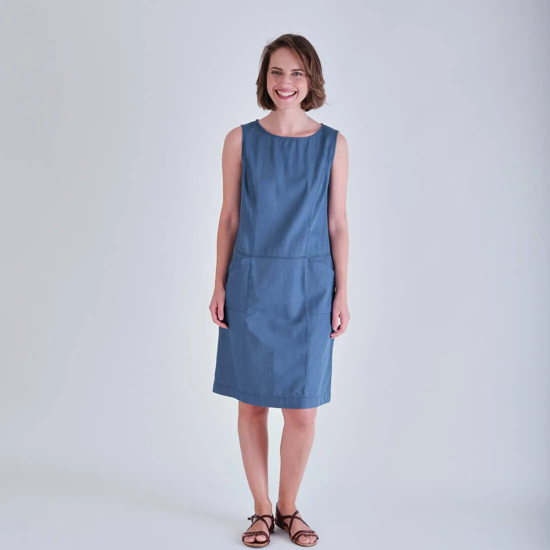 Nina Denim Pinafore Dress