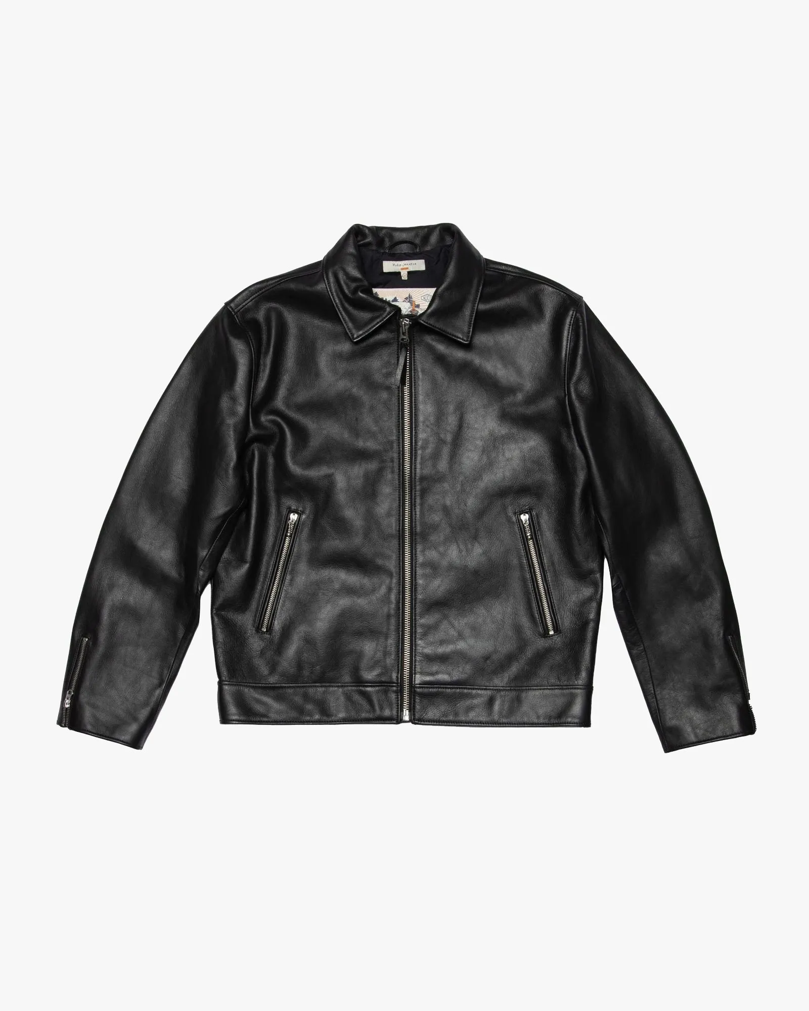 Nudie Jeans Eddy Rider Leather Jacket - Black