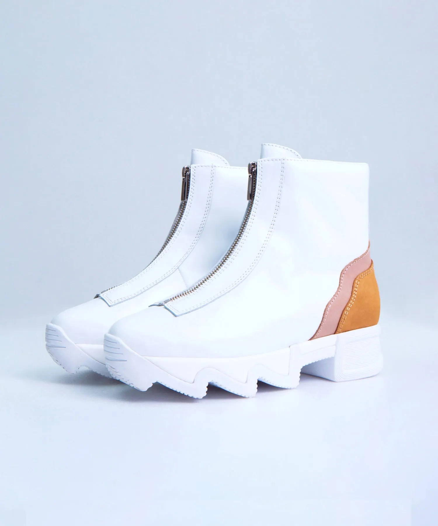 Odele White Zip-Up Boot