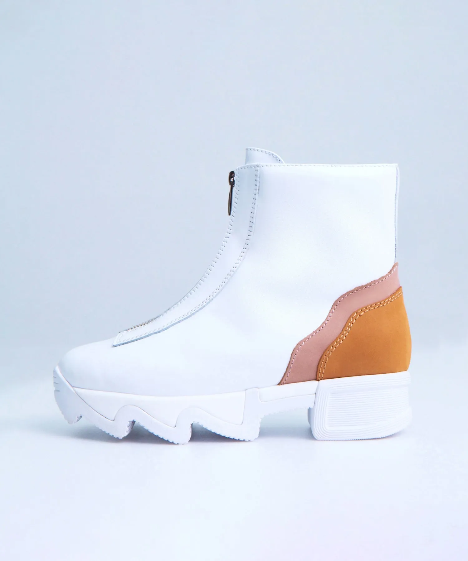 Odele White Zip-Up Boot