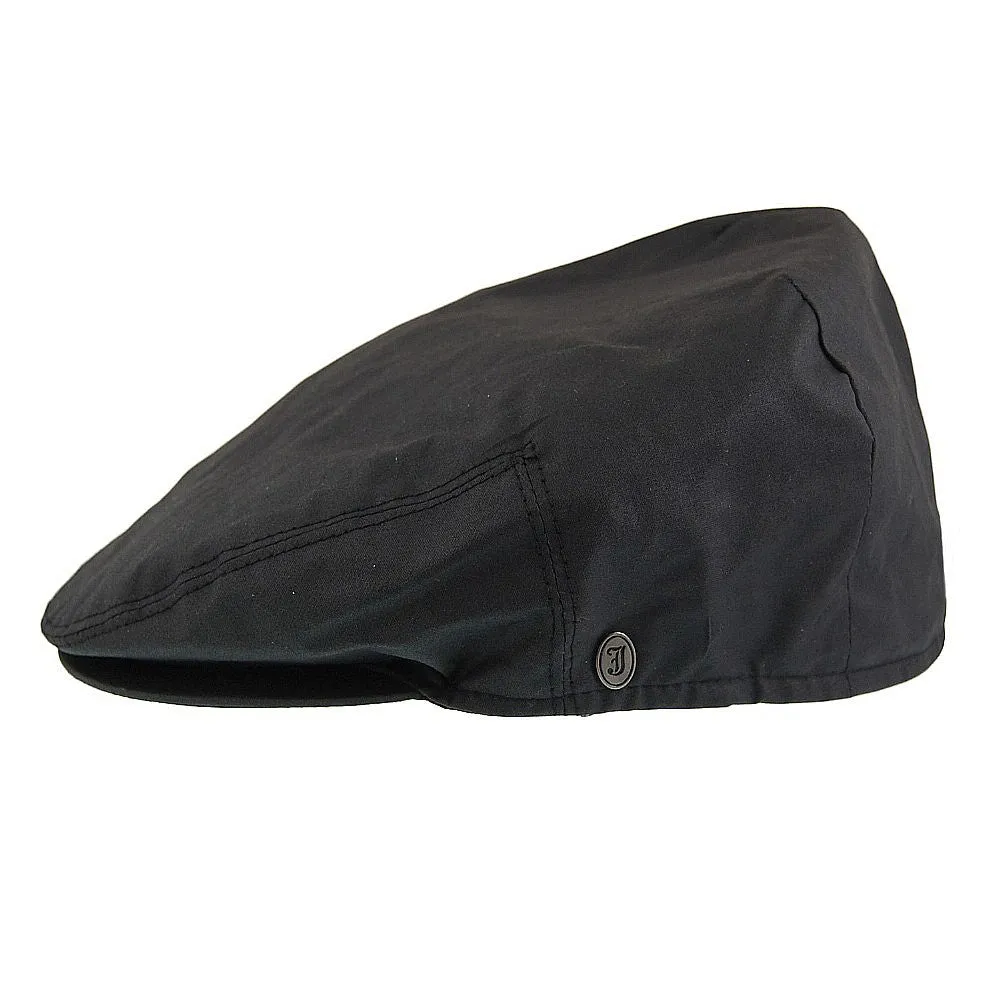 Oilcloth Flat Cap - Black