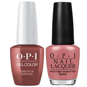 OPI Intelli-GelColor   Matching Lacquer Barefoot In Barcelona #E41