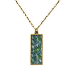 Palm Beach Palm Leaves Pendant Necklace