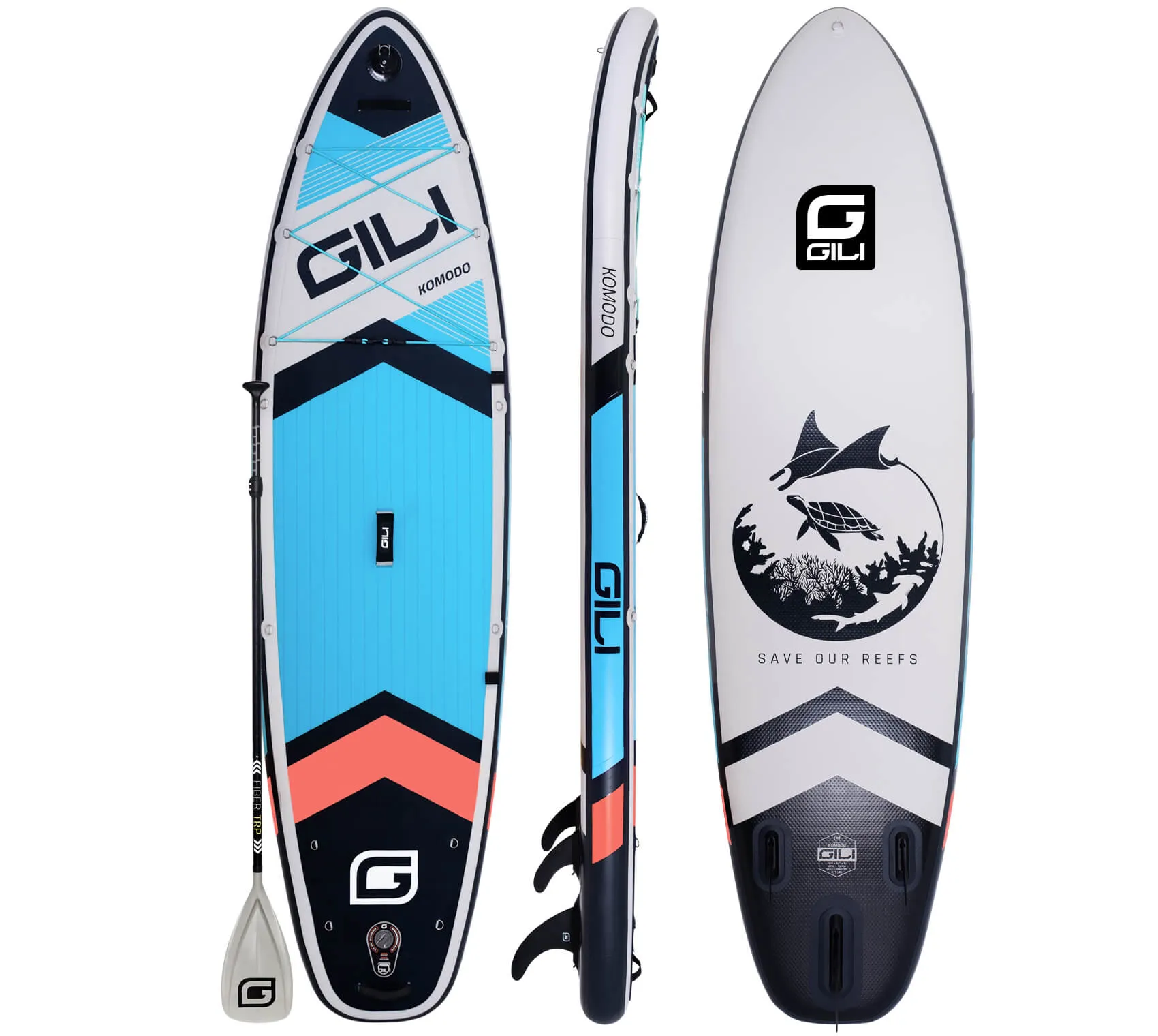 PREOWNED 10'6 KOMODO Inflatable Stand Up Paddle Board Package