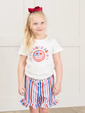 Retro American Babe Ruffle Outfit