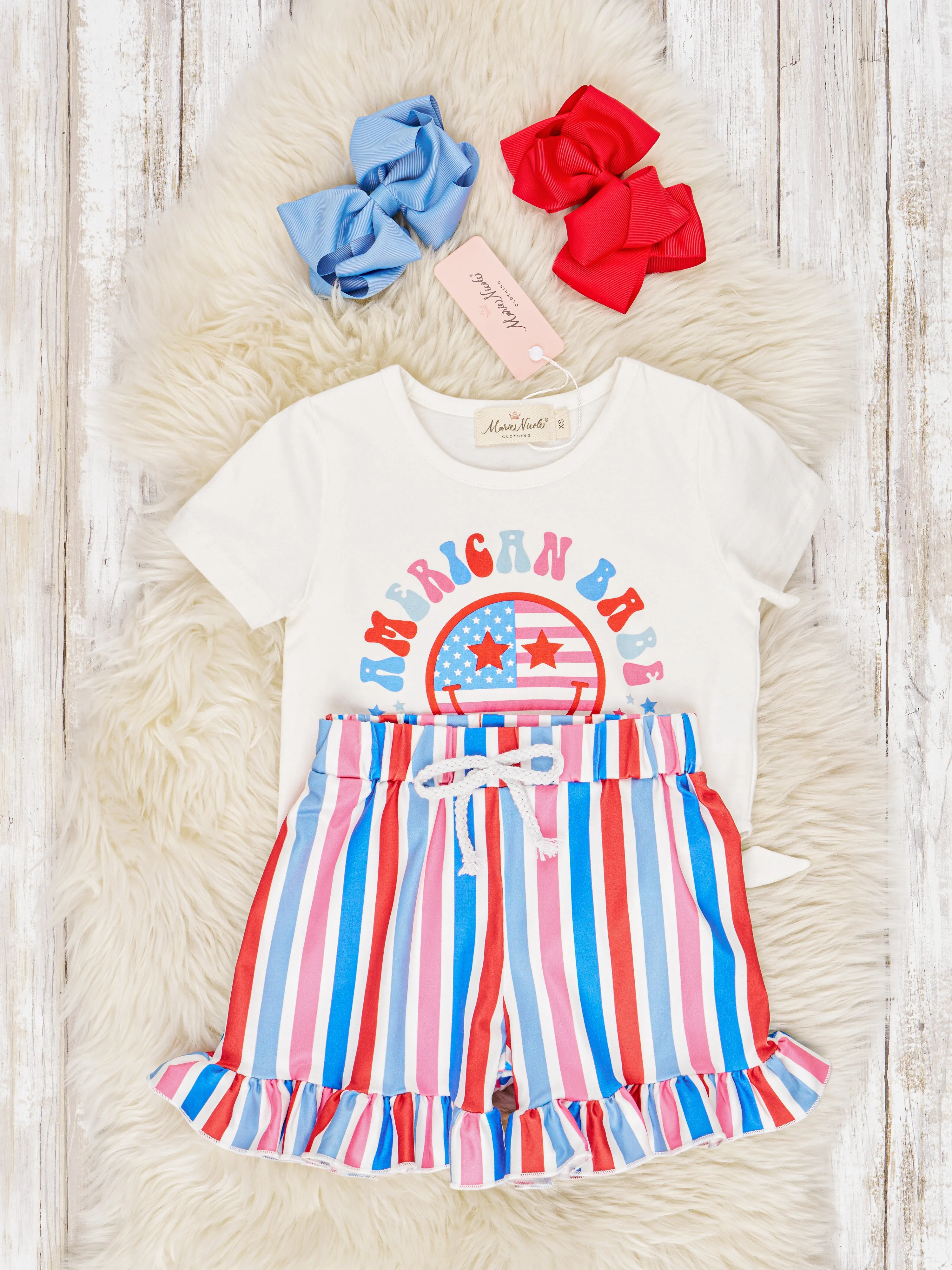 Retro American Babe Ruffle Outfit