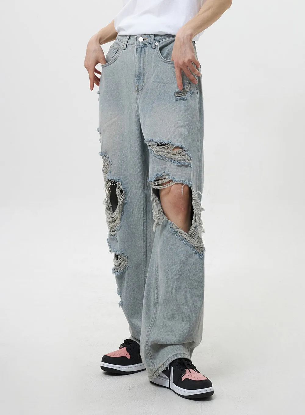 Ripped Baggy Jeans CY319