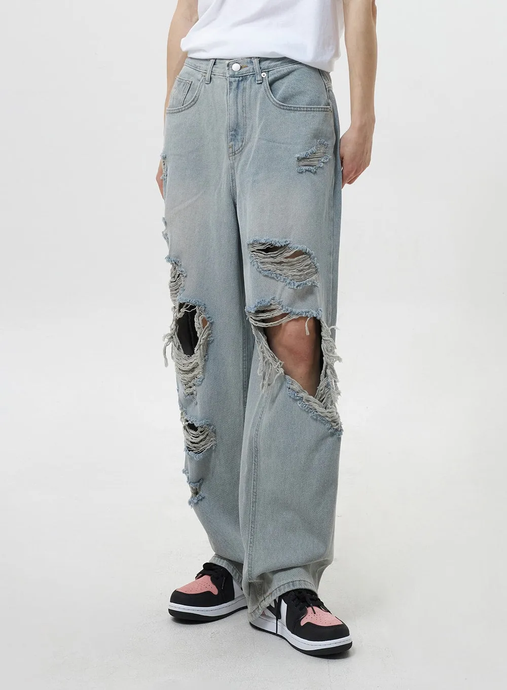 Ripped Baggy Jeans CY319