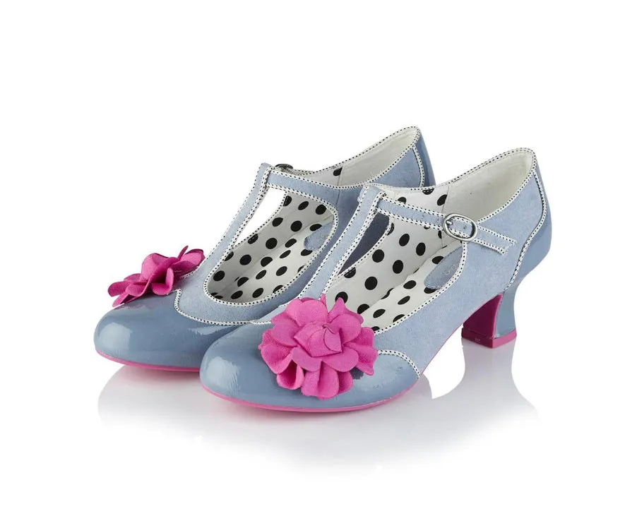 Ruby Shoo - Marcie Sky Blue - Mid Heel T Bar Shoe