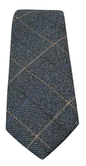 Scott - Men's Tweed Herringbone Textured Velvet Classic Ties