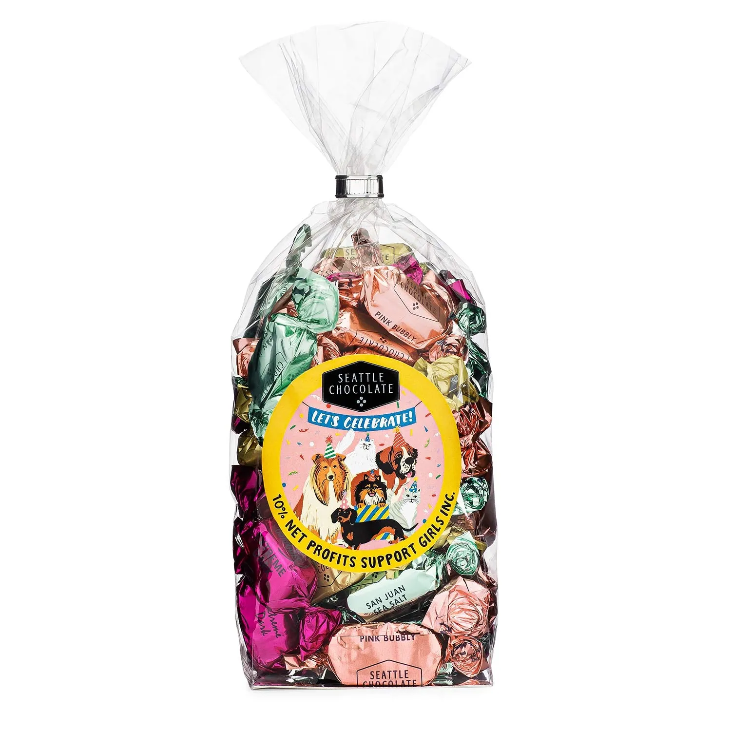 Seattle Chocolate - Let's Celebrate Assorted Truffle Bag 12 oz