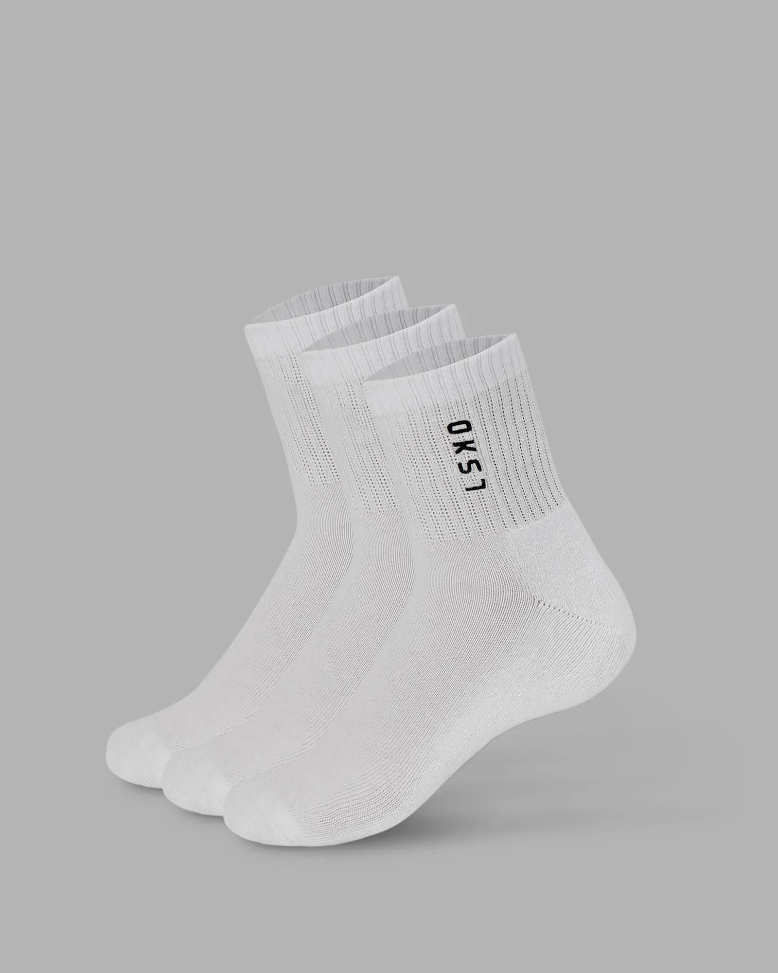 Signal 3 Pack Quarter Socks - White-Black