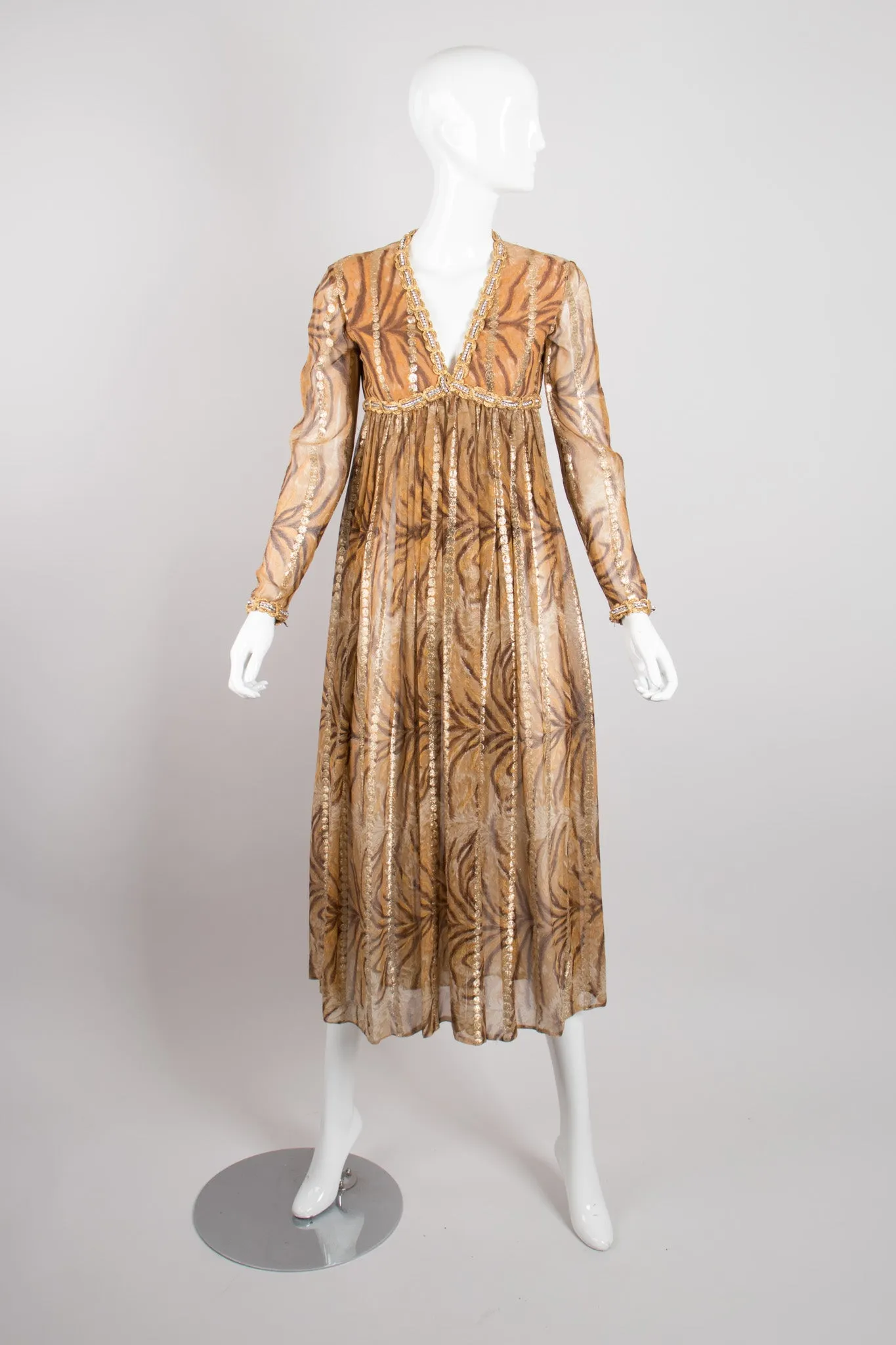 Silk Chiffon Tiger Dress