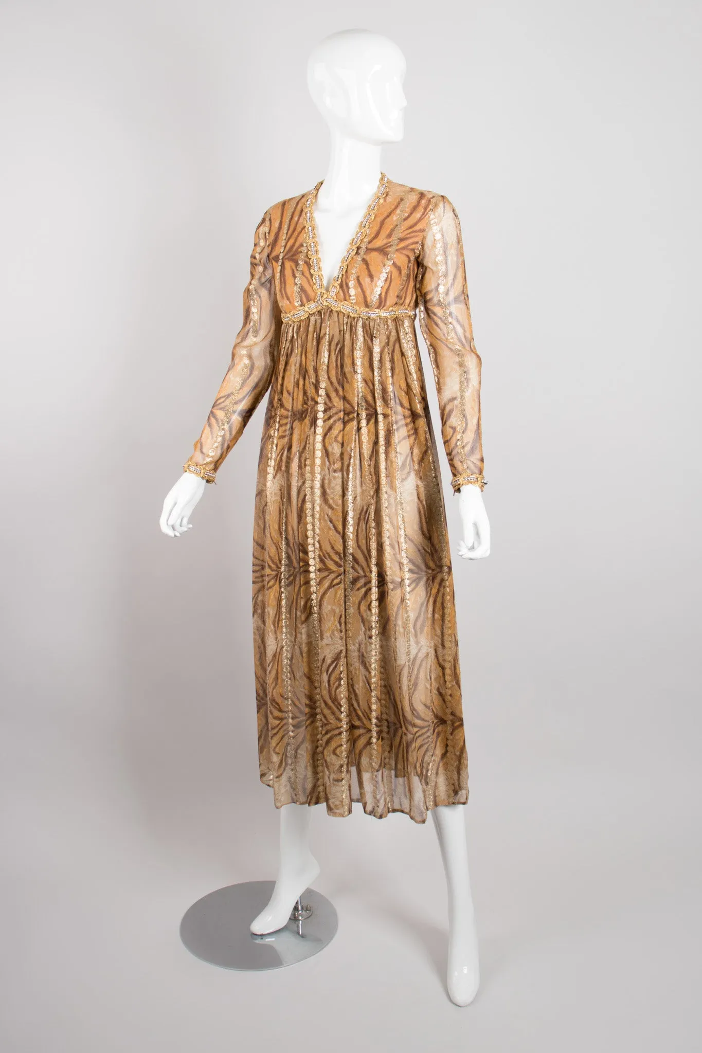 Silk Chiffon Tiger Dress