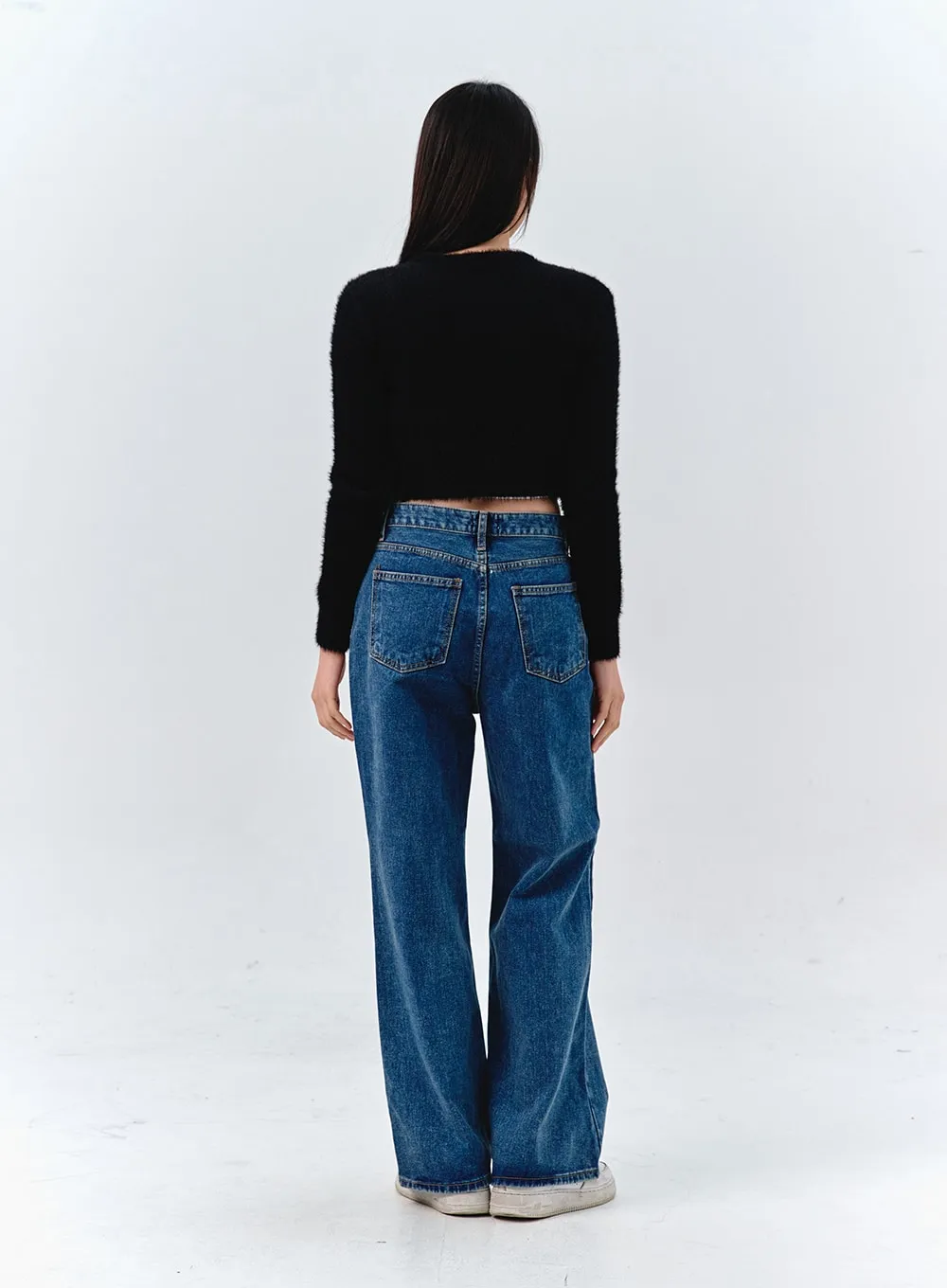 Straight-Leg Wide Jeans OO316